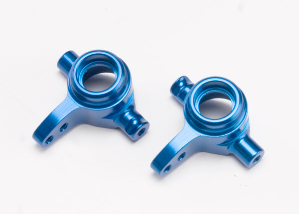 Traxxas 6837X Steering blocks, 6061-T6 aluminum (blue-anodized), left & right - TRA6837X
