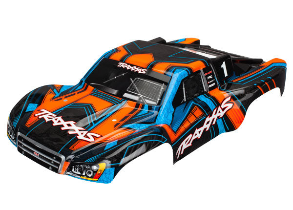 Traxxas 6844 Body, Slash 4X4, orange and - Blue (painted, decals applied) - TRA6844