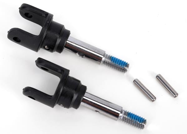 Traxxas 6854X Stub axles, Front, heavy duty (2)/ yokes (2)/ pins (4) - TRA6854X