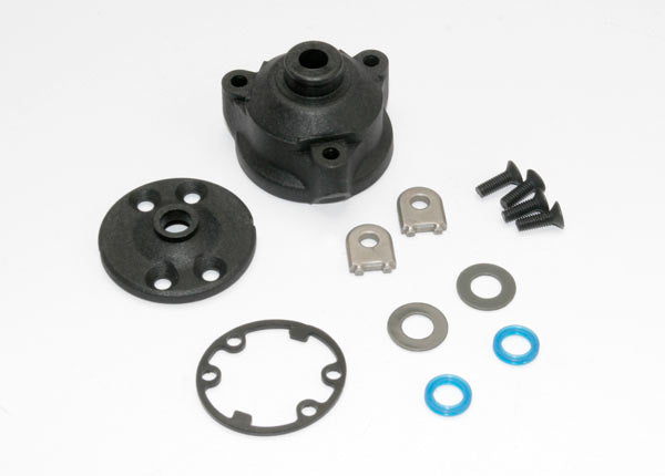 Traxxas 6884 Housing, center Differential/ x-ring gaskets (2)/ ring gear gasket/ Bushings (2)/ 5x10x0.5 TW (2)/ CCS 2.5x8 (4) - TRA6884