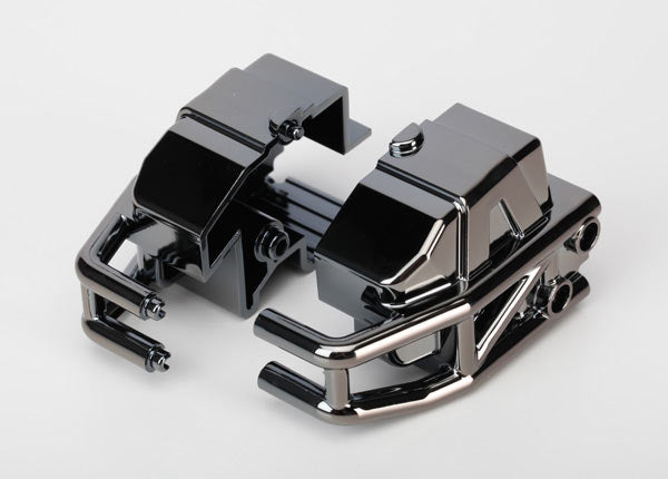 Traxxas 6935 Bumper , Front (black chrome) (left & right) - TRA6935