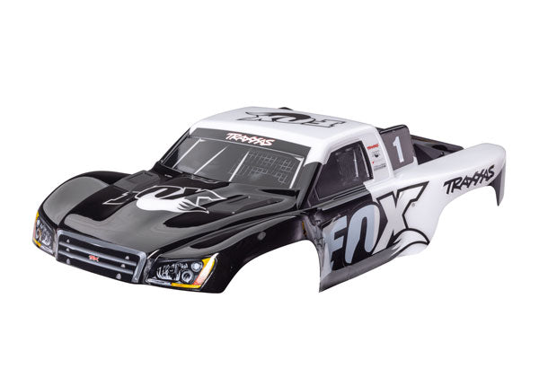 Traxxas 6949 Body, Slash 4X4 (also fits Slash VXL & Slash 2WD), Fox Edition (painted, decals applied) (assembled with Front & Rear Latches for clipless Mounting)