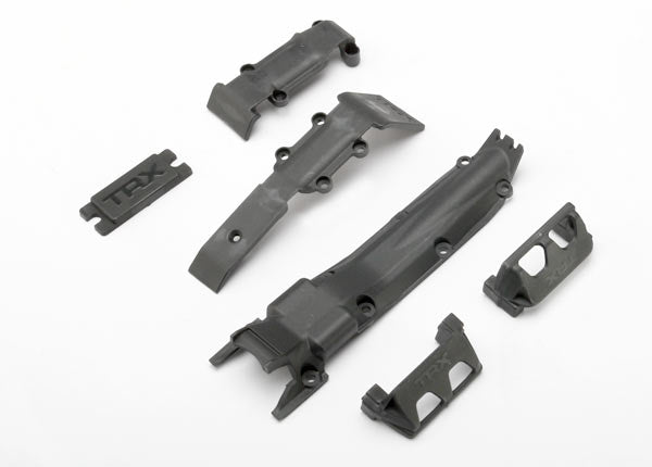 Traxxas 7037 SkidPlate set, Front (1)/ Rear (1)/ transmission (1)/ Steering Servo guards (2) / Steering Servo cover Plate (1) - TRA7037