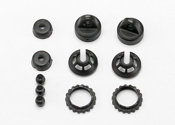 Traxxas 7065 Caps and spring retainers, GTR shock (upper cap (2)/ hollow balls (4)/ bottom cap (2)/ upper retainer (2)/ Lower retainer (2)) - TRA7065