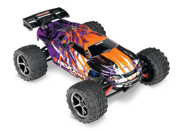 Traxxas 71076-8 E-Revo VXL: 1/16-Scale 4WD Brushless Monster Truck with TQi Link Enabled 2.4GHz Radio System & Stability Management (TSM) - PURPLE