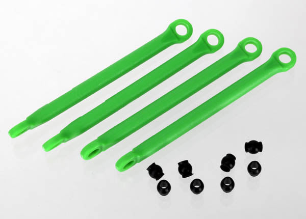 Traxxas 7118G Push rod (molded composite) (green) (4)/ hollow balls (8) - TRA7118G