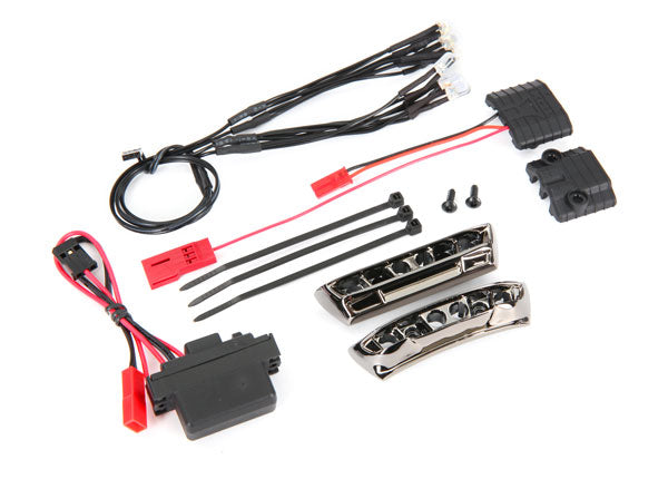 Traxxas 7185A LED light kit, 1/16 E-Revo (includes power supply, Front & Rear bumpers, light harness (4 Clear, 4 - Red), wire ties) - TRA7185A
