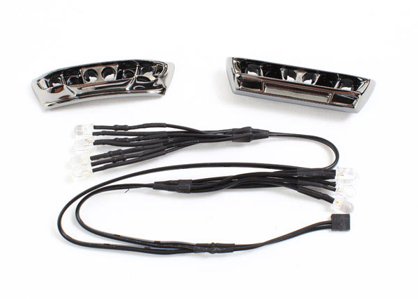 Traxxas 7186 LED lights , light harness (4 Clear , 4 - Red) / bumpers , Front & Rear / wire ties (3) (requires power supply #7286) - TRA7186