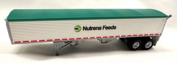 HO Logistics Replicas 39' Covered Grain Trailer - Assembled -- Nutrena Feeds (white, green)