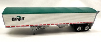 HO Logistics Replicas 39' Covered Grain Trailer - Assembled -- Cargill (white, green)