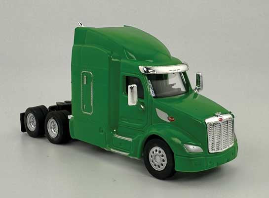 HO Logistics Replicas Peterbilt 579 Sleeper-Cab Semi Tractor - Assembled -- Lime Green