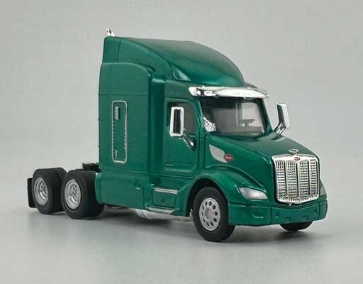 HO Logistics Replicas Peterbilt 579 Sleeper-Cab Semi Tractor - Assembled -- Metallic Green