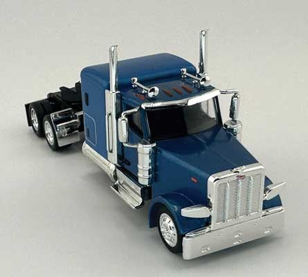HO Logistics Replicas Peterbilt 589 72" Sleeper-Cab Semi Tractor - Assembled -- Metallic Blue