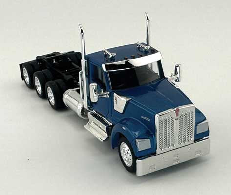 HO Logistics Replicas Kenworth 990 3-Axle Day-Cab Semi Tractor - Assembled -- Metallic Blue
