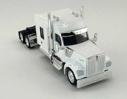 HO Logistics Replicas Kenworth 990 Stand-Up Sleeper-Cab Semi Tractor - Assembled -- White