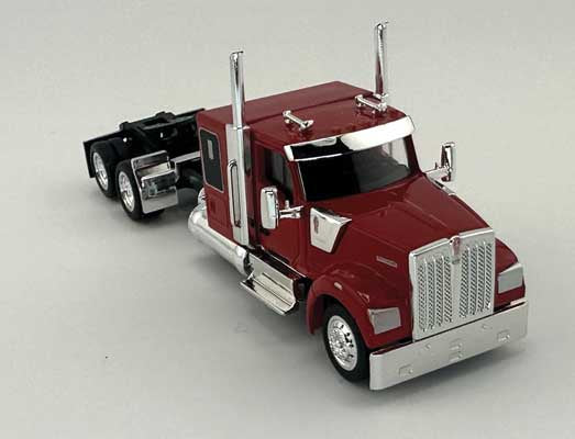HO Logistics Replicas Kenworth 990 Flat-Top Sleeper-Cab Semi Tractor - Assembled -- Red
