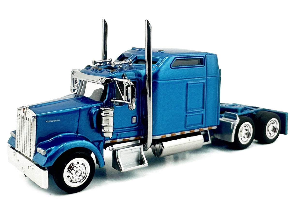 HO Logistics Replicas Kenworth W900 Sleeper Cab Tractor Only - Assembled -- Metallic Blue
