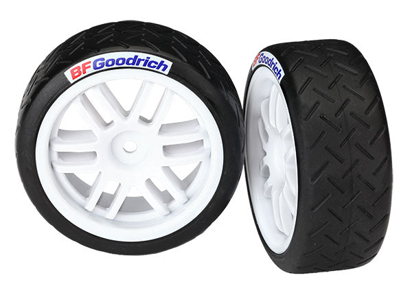 Traxxas 7372R Tires and Wheels , assembled , glued (Rally Wheels , BFGoodrich Rally Tires (soft compound) (2) - TRA7372R