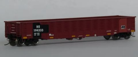 Trainworx 52'6" Corrugated Gondola - Ready to Run -- Norfolk Southern #1 (Ex-Missouri Pacific, Restenciled; Boxcar Red) - 744-2521301