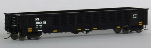 Trainworx 52'6" Corrugated Gondola - Ready to Run -- Norfolk Southern #3 (Ex-Missouri Pacific; black, Yellow Conspicuity Marks) - 744-2521303