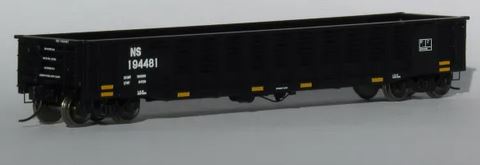 Trainworx 52'6" Corrugated Gondola - Ready to Run -- Norfolk Southern #5 (Ex-Missouri Pacific; black, Yellow Conspicuity Marks) - 744-2521305