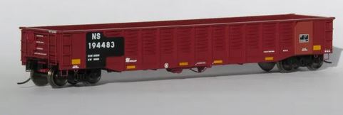 Trainworx 52'6" Corrugated Gondola - Ready to Run -- Norfolk Southern #6 (Ex-Missouri Pacific, Restenciled; Boxcar Red) - 744-2521306