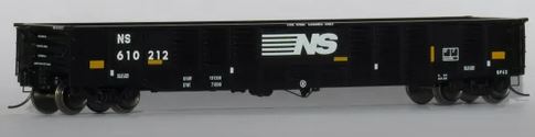 Trainworx 52'6" Corrugated Gondola - Ready to Run -- Norfolk Southern #8 (Ex-PC; black, white, Yellow Conspicuity Marks) - 744-2521308