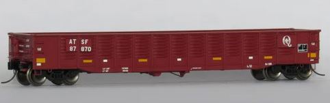 Trainworx 52'6" Corrugated Gondola - Ready to Run -- Santa Fe #17 (Boxcar Red, Yellow Conspicuity Marks; Q Logo, Version 2) - 744-2522517