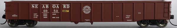 Trainworx Thrall 52' 6" Steel Gondola - Ready to Run -- Seaboard Air Line 3 (Boxcar Red) - 744-2525103