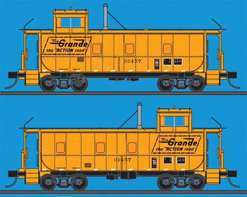 Trainworx N Steel Cupola Caboose - Ready to Run -- Denver & Rio Grande Western #01457 (orange, black; Utah State Museum)