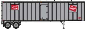 Trainworx Flexi-Van 40' Exterior-Post Semi Trailer with Curb Door - Assembled -- Milwaukee Road 4 (silver, red) - 744-4043404