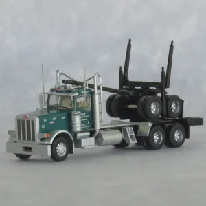 Trainworx N Peterbilt 379 Log Truck with Trailer - Assembled -- Koch Logging (green, black)