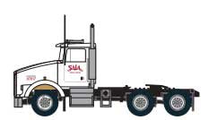 Trainworx N Kenworth T800 LNG 3-Axle Tractor Only - Assembled -- Saia (white)