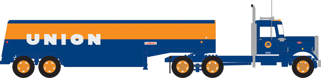 Trainworx Peterbilt 351 Tractor w/32' Tank Trailer - Assembled -- UNION - 744-55125