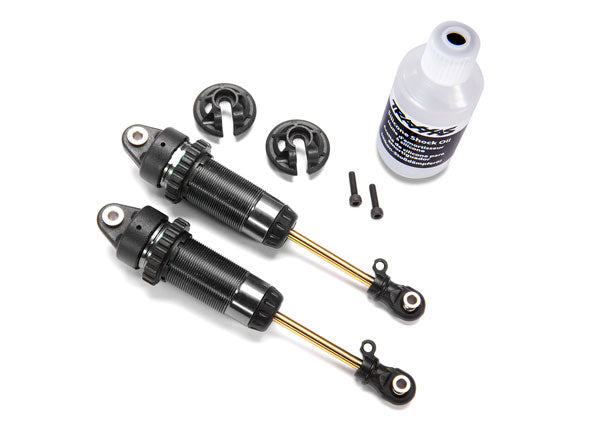 Traxxas 7462X Shocks, GTR xx-long hard-anodized, PTFE-coated bodies with TiN shafts (assembled) (2) (without Springs) - TRA7462X