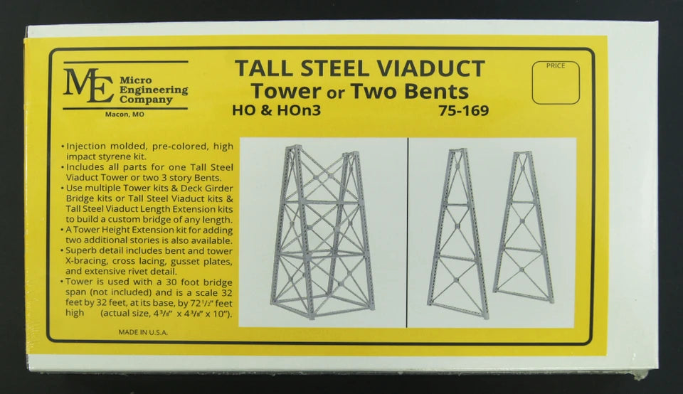 Micro Engineering 75-169 HO / HOn3 Tall Steel Viaduct Tower -- Kit