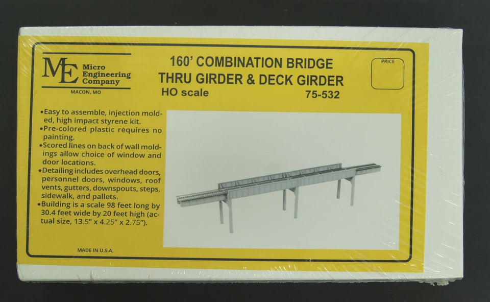 Micro Engineering 75-532 HO Four-Span Combination Bridge -- 160 Scale Feet