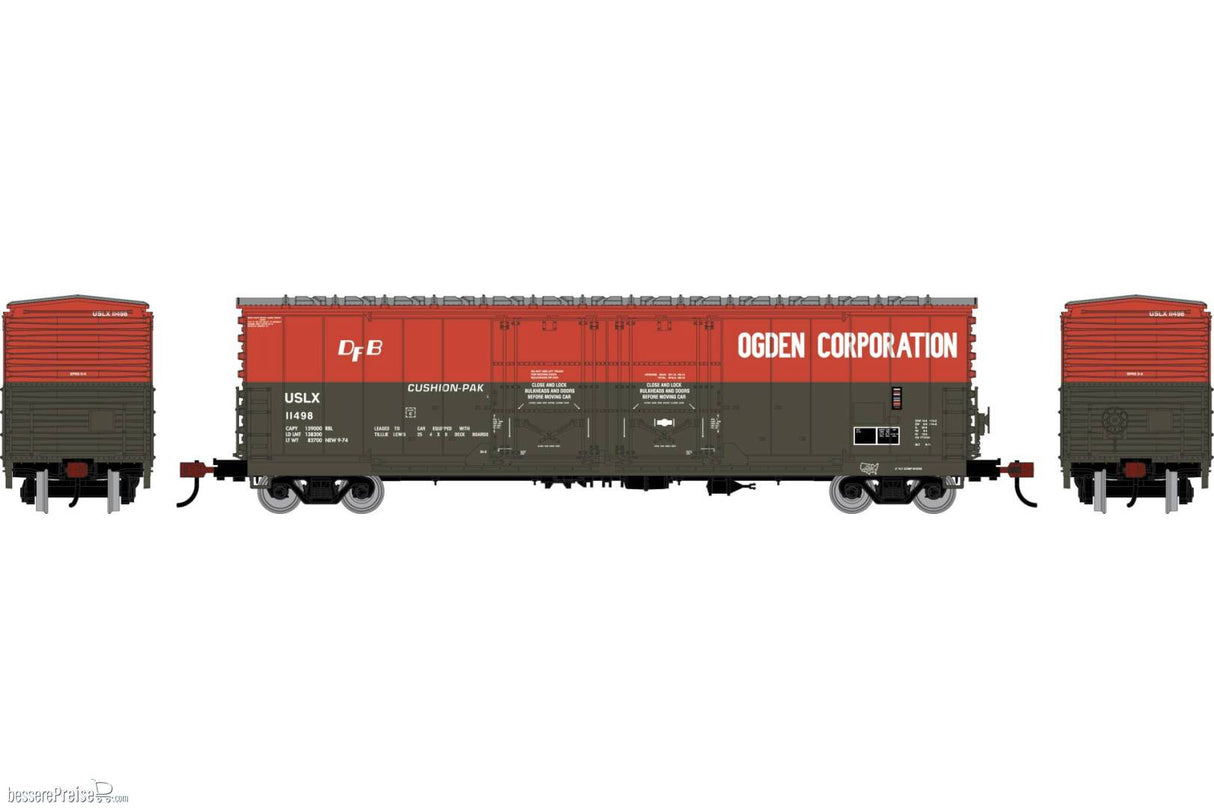 Athearn HO 50' Evans Double Plug Door Box Car, USLX 'Ogden Corporation' #11498