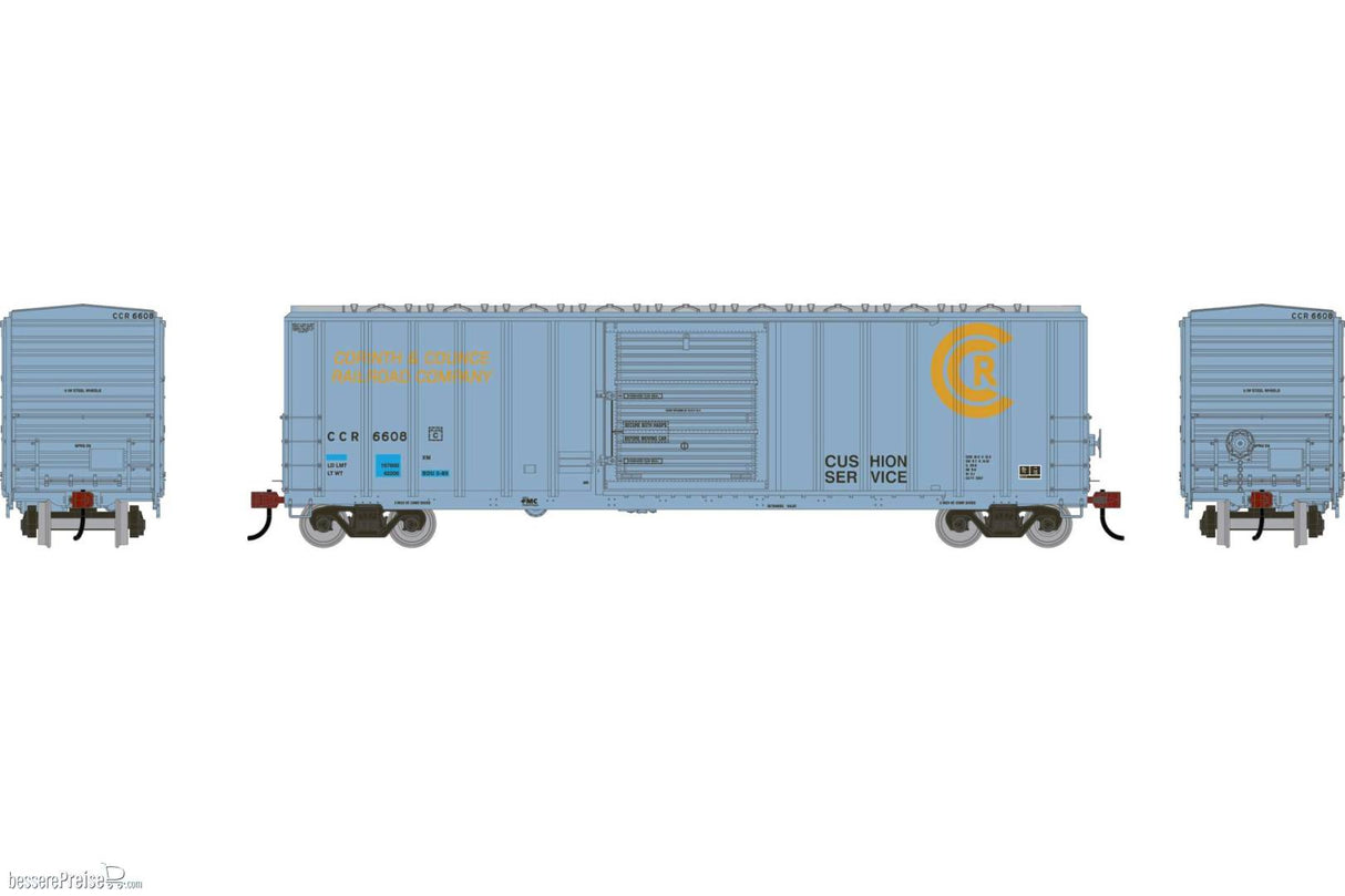 Athearn HO 50' FMC 5347 Single Door Box Car, Primed For Grime CCR #6608