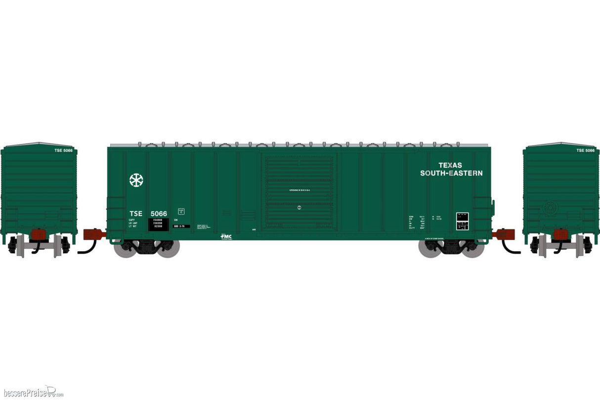 Athearn N 50' FMC 5347 Single Door Box Car, Texas South Eastern (TSE) #5066