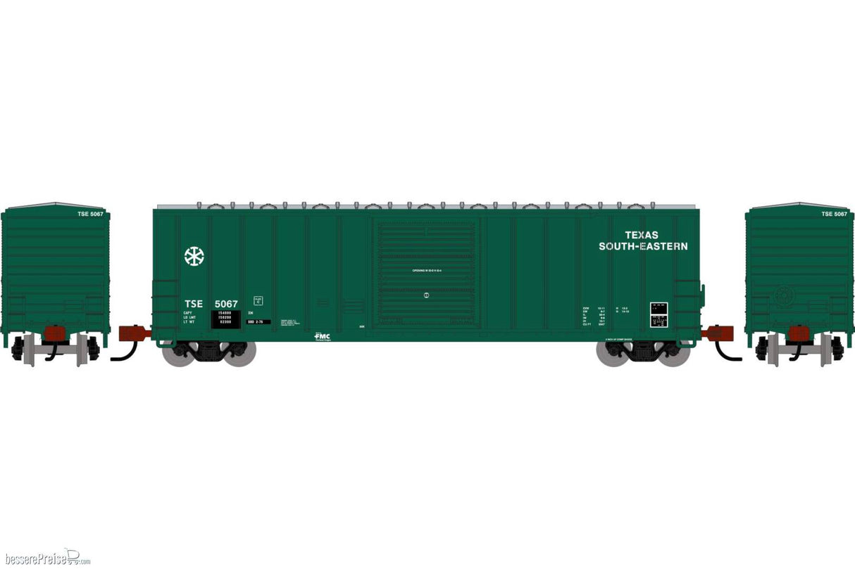 Athearn N 50' FMC 5347 Single Door Box Car, Texas South Eastern (TSE) #5067
