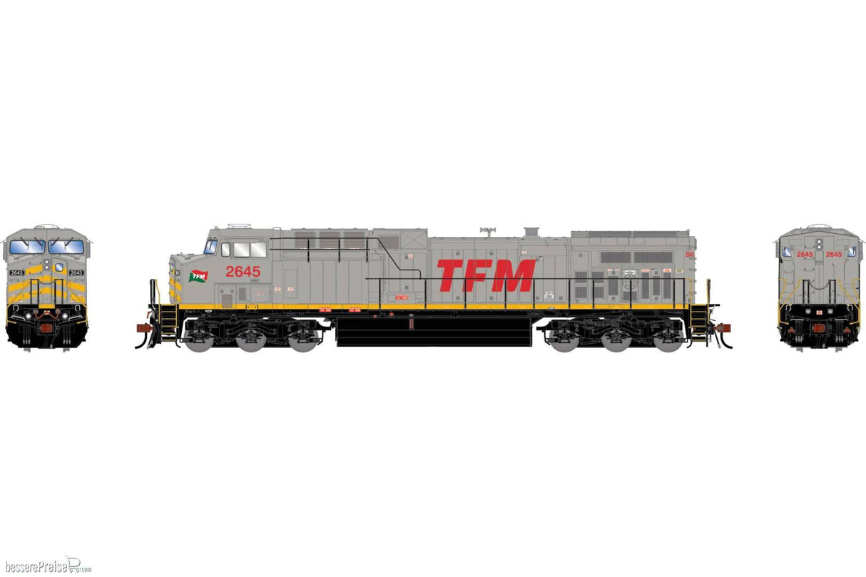 Athearn Genesis HO AC4400CW Locomotive w/DCC & Sound, Kansas City Southern de Mexico (TFM) #2645
