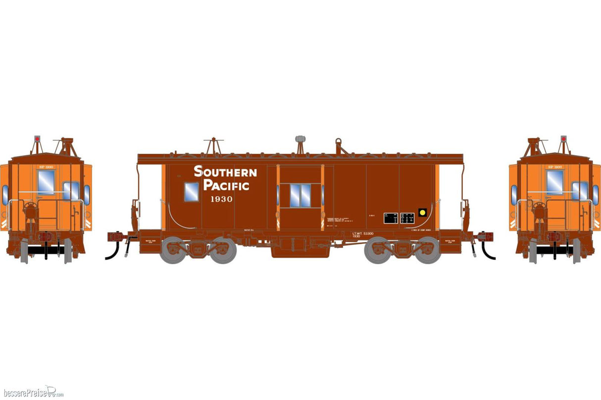 Athearn Genesis HO ICC Bay Window Caboose w/Lights, Late Southern Pacific (SP) #1930