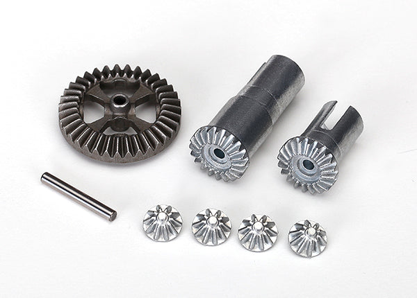 Traxxas 7579X Gear Set , Differential , metal (Output gears (2) / spider gears (4) / ring gear , 35T (1) / 2x14.8mm pin (1)) - TRA7579X