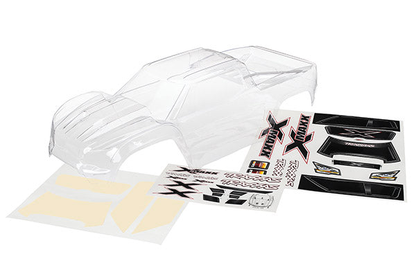 Traxxas 7711 Body, X-Maxx (Clear, trimmed, requires painting)/ window masks/ Decal Sheet - TRA7711