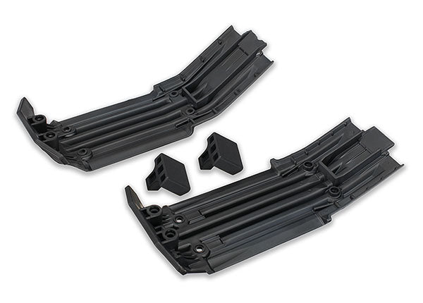 Traxxas 7744 SkidPlate, Front (1), Rear (1)/ rubber impact cushion (2) - TRA7744