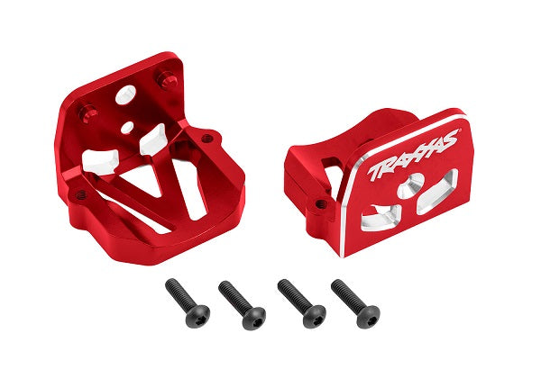 Traxxas 7760-RED Motor Mounts, 6061-T6 aluminum (red-anodized) (Front & Rear)
