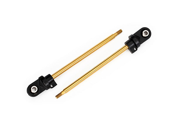 Traxxas 7763T Shaft, GTX shock, TiN-coated (2) (assembled with rod ends and steel hollow balls) - TRA7763T