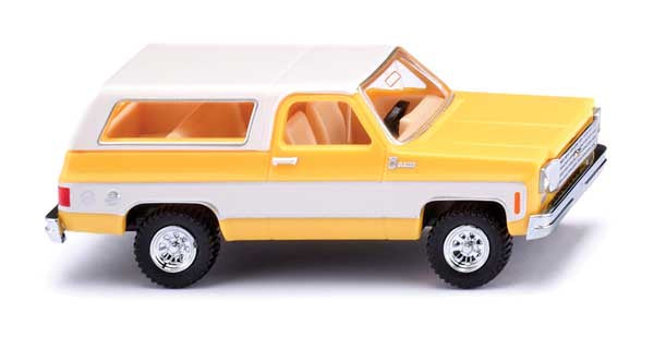 Wiking HO 1975-1976 Chevrolet K5 Blazer SUV - Assembled -- Yellow, White