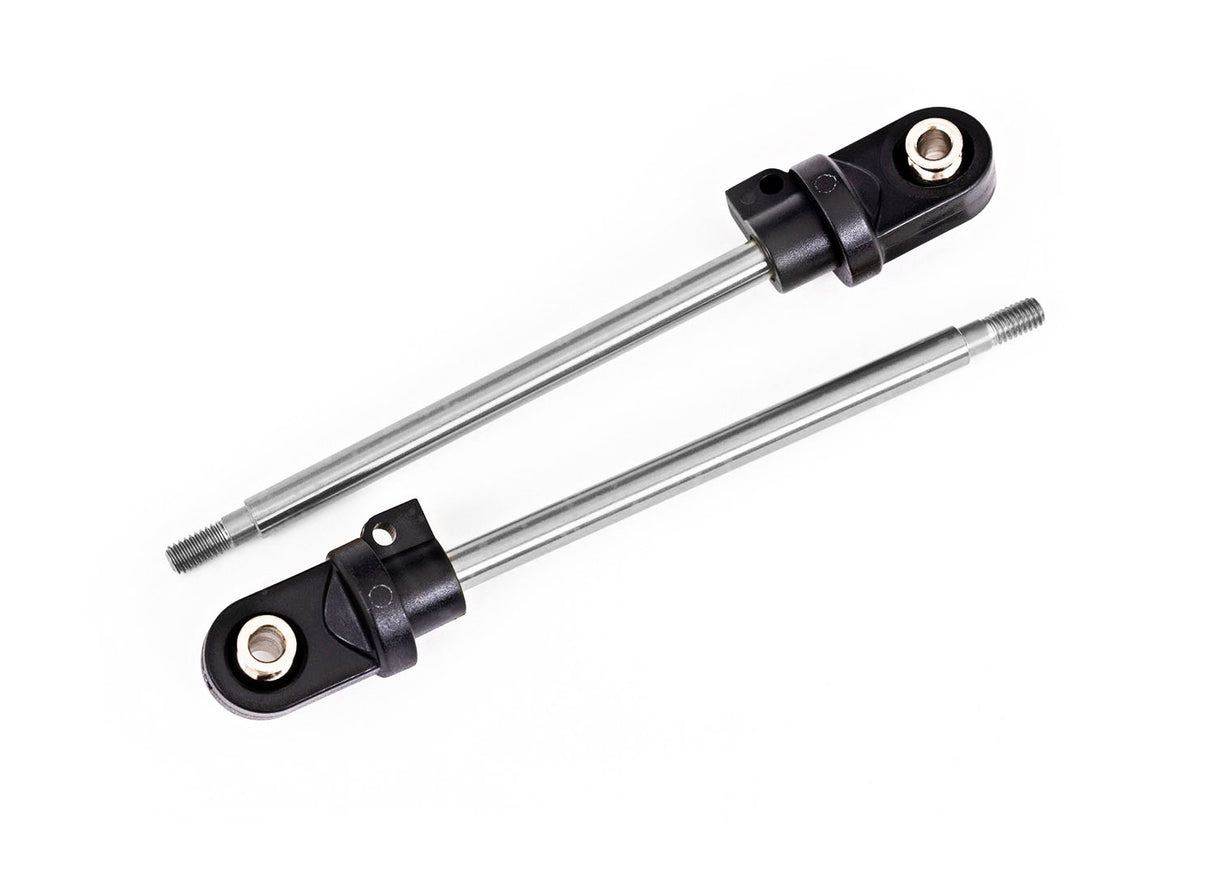Traxxas 7863 Shock shaft, 92mm (GTX) (steel, chrome finish) (2) (assembled with rod ends & hollow balls) - TRA7863